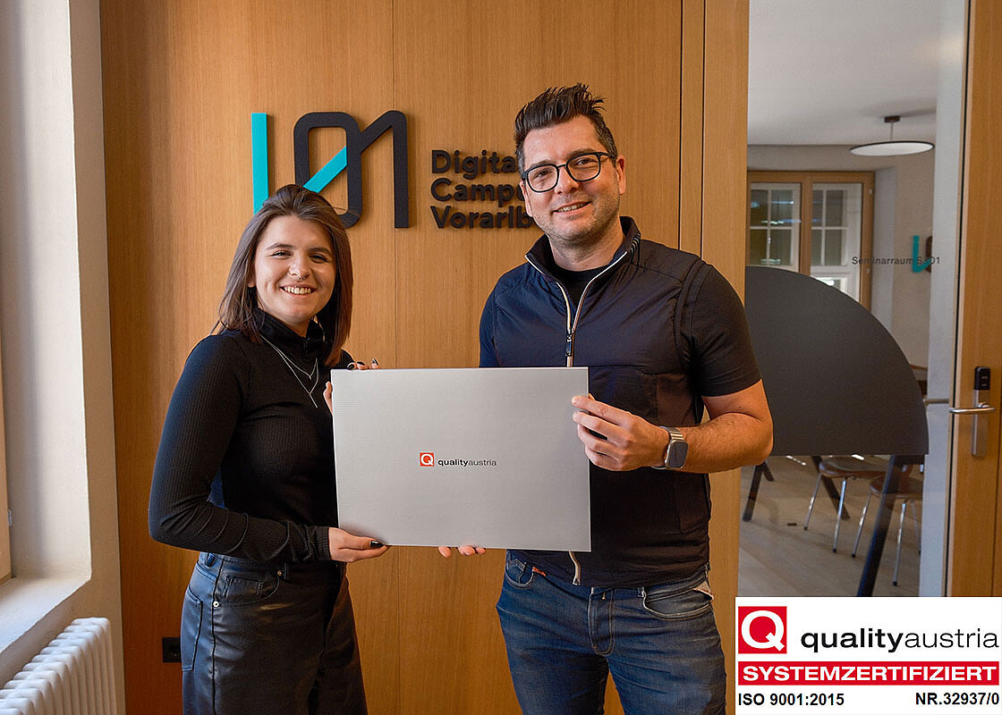 Digital Campus Vorarlberg ist Quality Austria zertifiziert